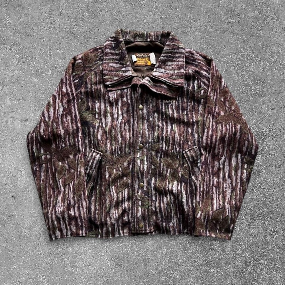 Vintage Cabela's Camouflage Fleeve Jacket Men's Extra Large